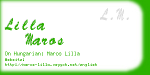 lilla maros business card